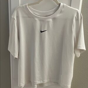 Nike Women's White Mesh Short Sleeve Tee